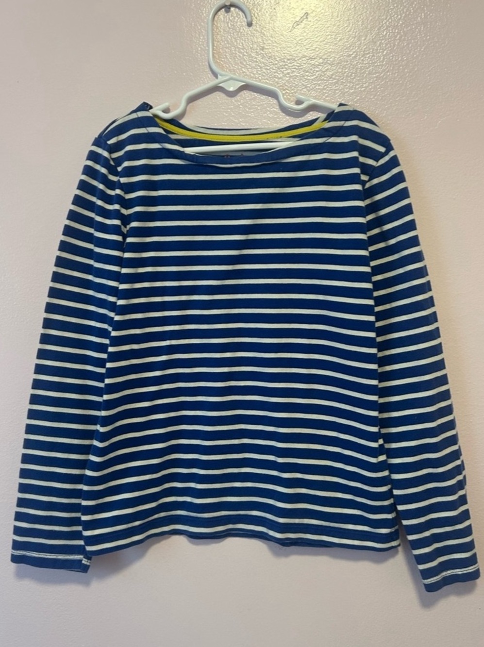 Mini Boden Blue and White Stripe Top Sz 9-10